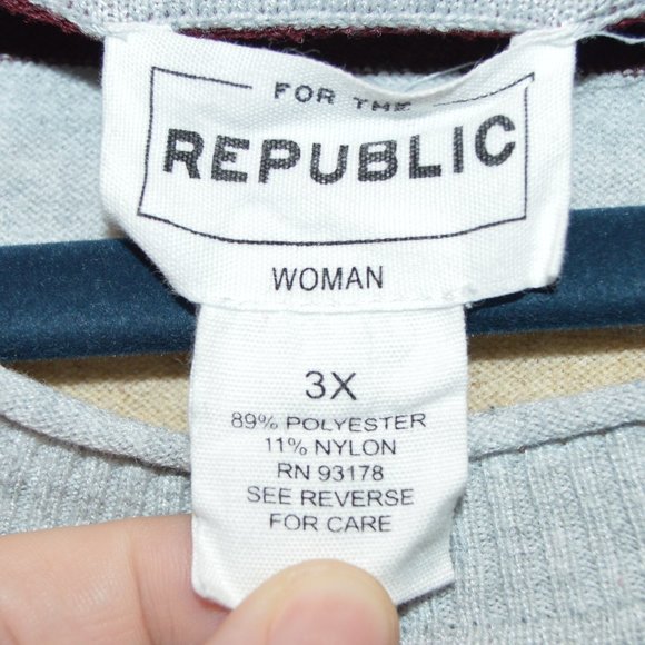 Multi Color Stripped Sweater (Size 3X) - Picture 2 of 3